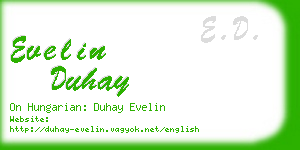 evelin duhay business card